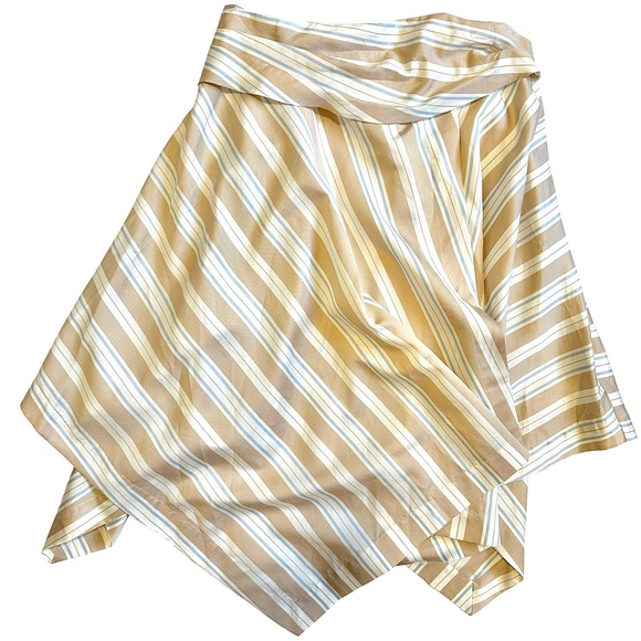 NWT Anthropologie asymmetrical wrap skirt by Maeve with stripes. - Picture 6 of 10